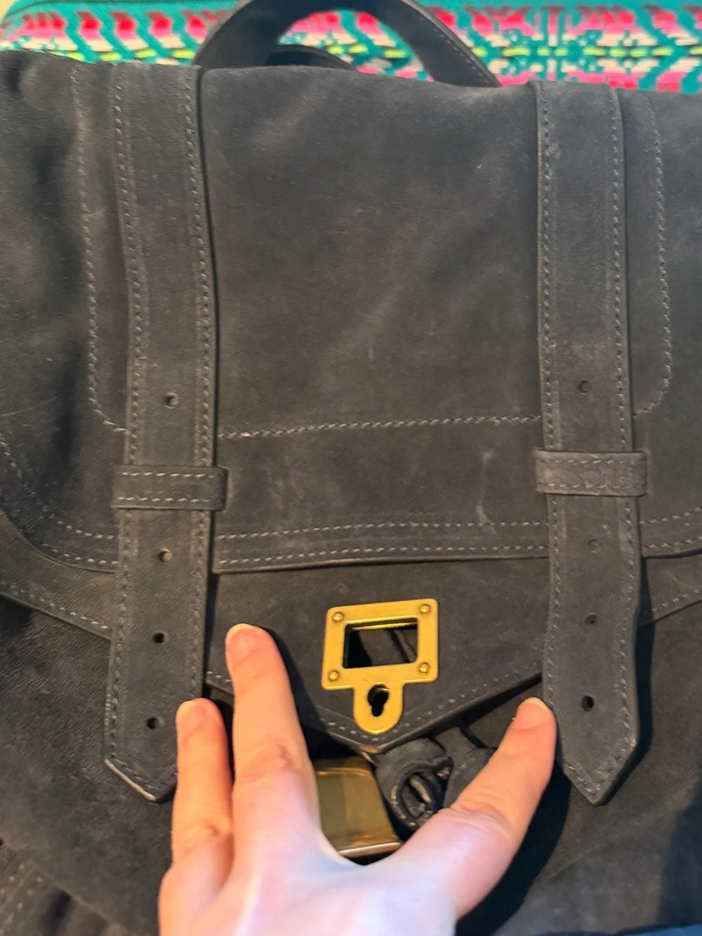 Proenza Schouler PS1 Navy Suede Backpack NWT $1995 Retail